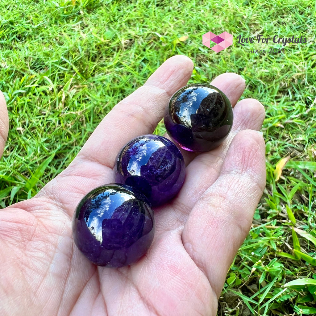 Amethyst Mini Spheres/ Balls 20Mm Sphere