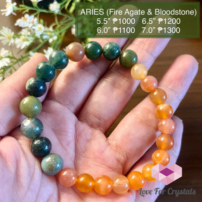 Aries Zodiac Remedy Bracelet (Fire Agate & Bloodstone) Enhancement Series