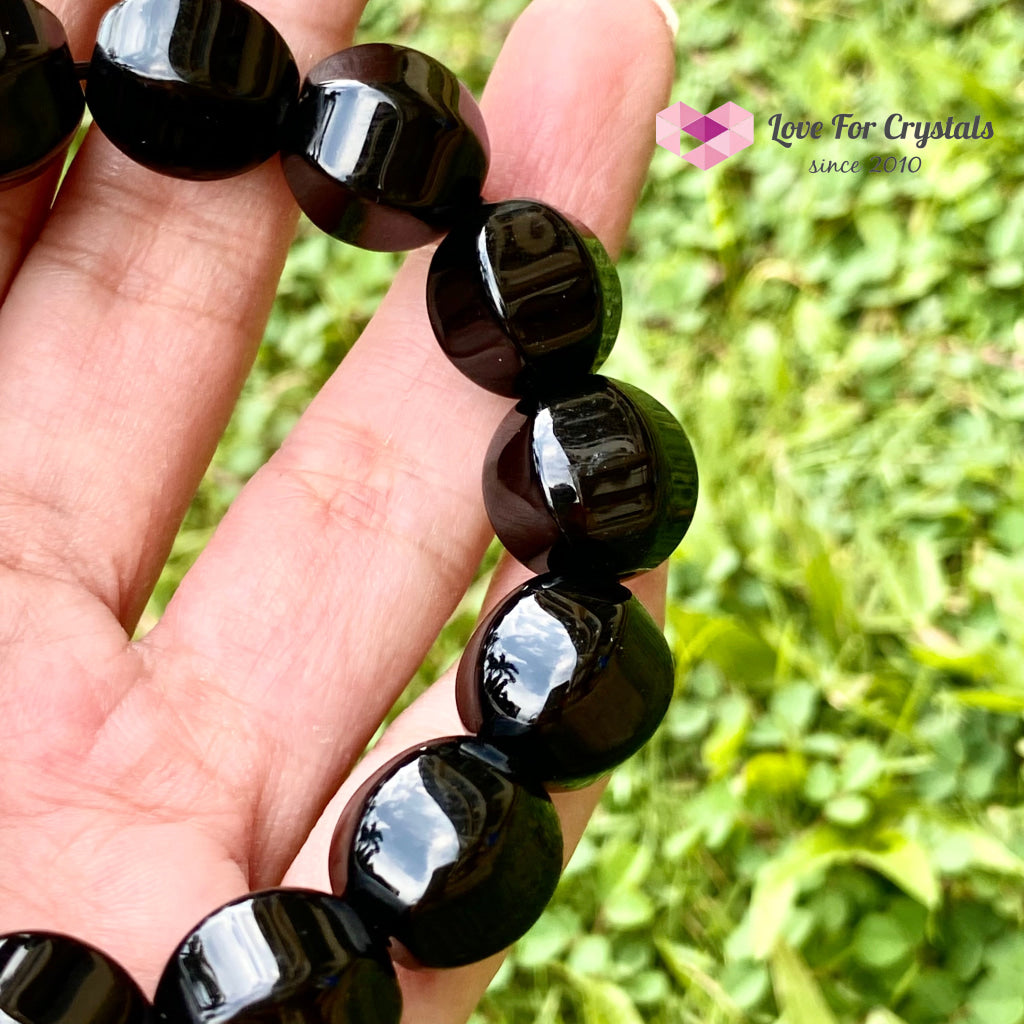 Black Onyx 10Mm Faceted Bracelet