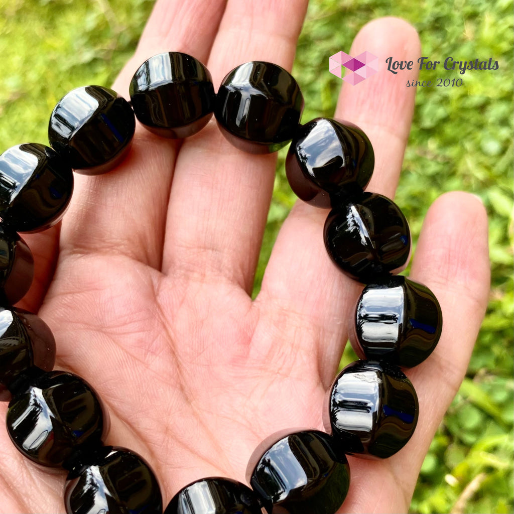 Black Onyx 10Mm Faceted Bracelet
