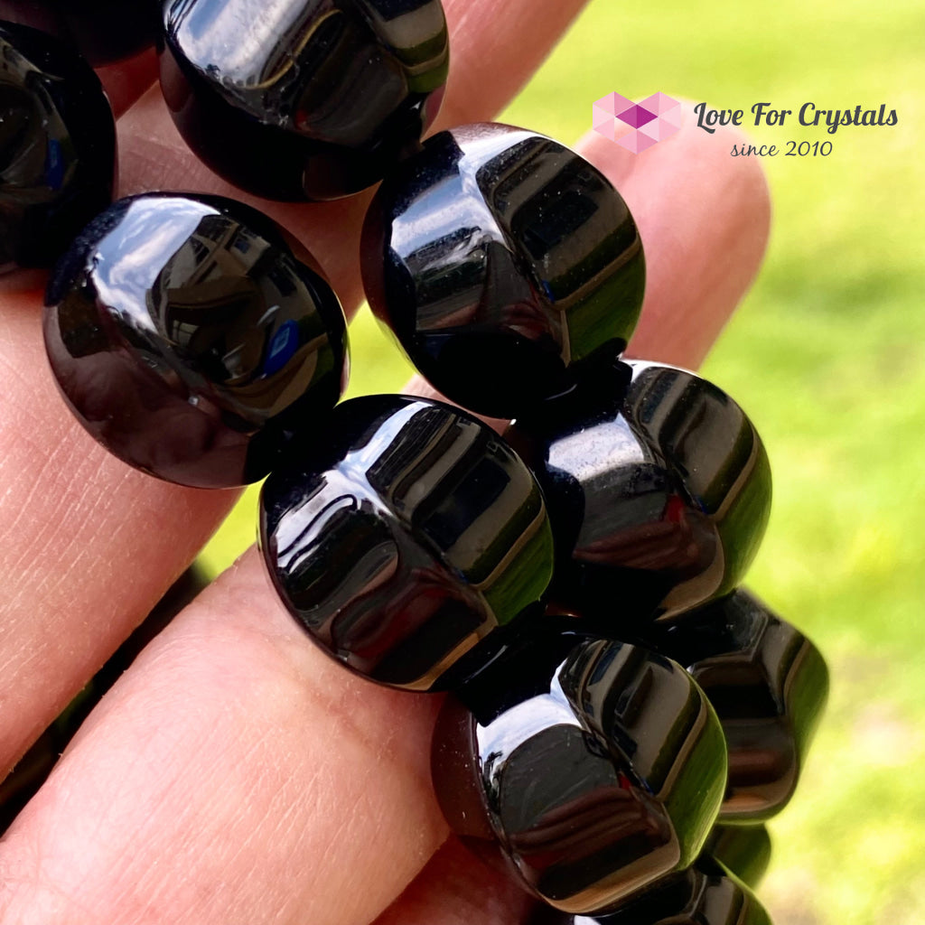 Black Onyx 10Mm Faceted Bracelet