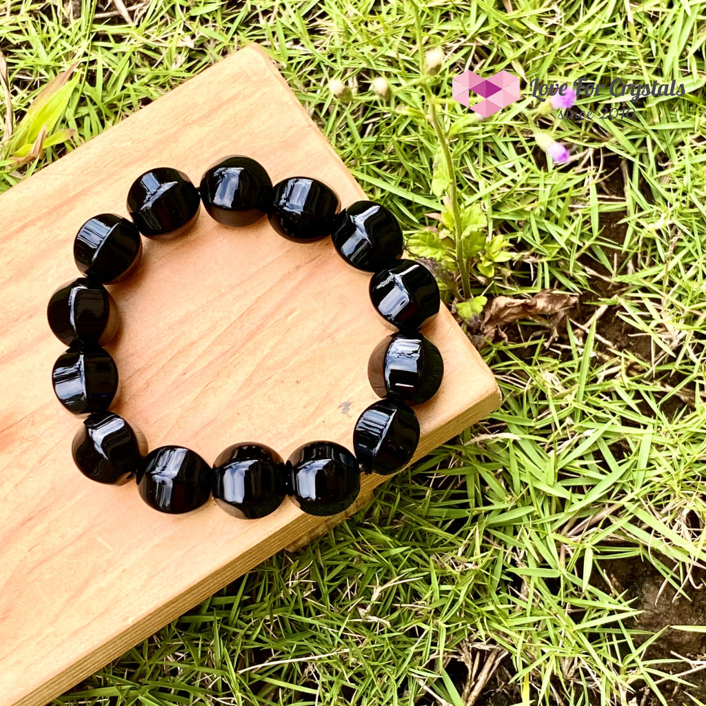 Black Onyx 10Mm Faceted Bracelet