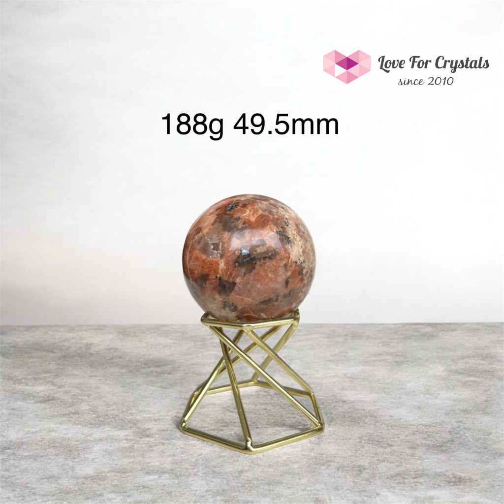 Black Tourmaline in Feldspar Sphere 188g 49.5mm