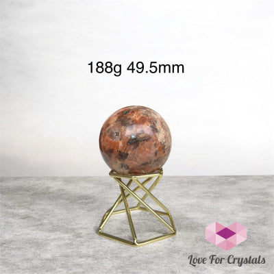 Black Tourmaline in Feldspar Sphere 188g 49.5mm