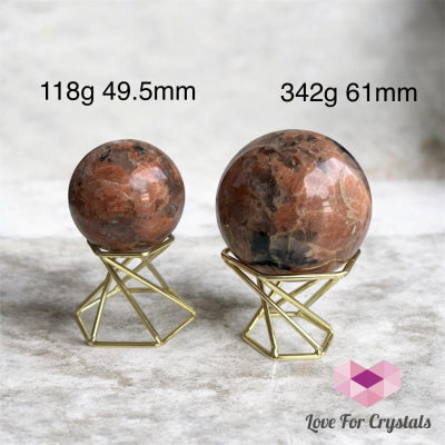 Black Tourmaline in Feldspar Sphere