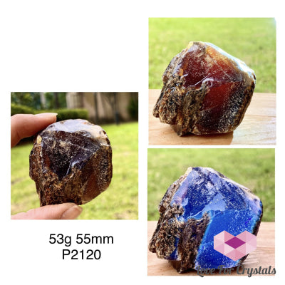 Blue Amber Raw Aaa Grade (Indonesia) Rare 53G 55Mm