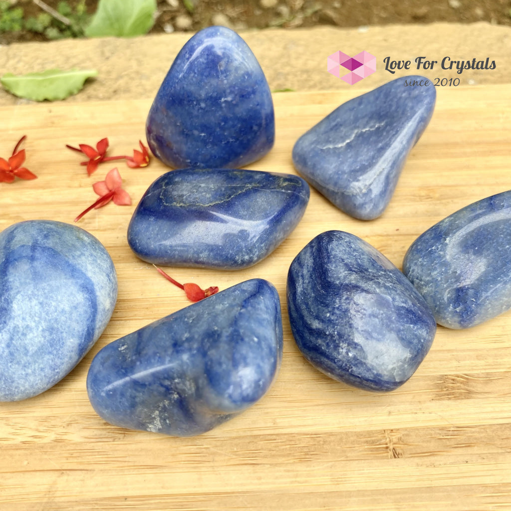 Blue Aventurine Tumbled Quartz Crystal (Brazil)