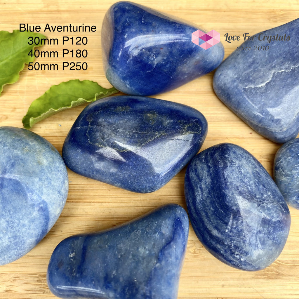 Blue Aventurine Tumbled Quartz Crystal (Brazil)