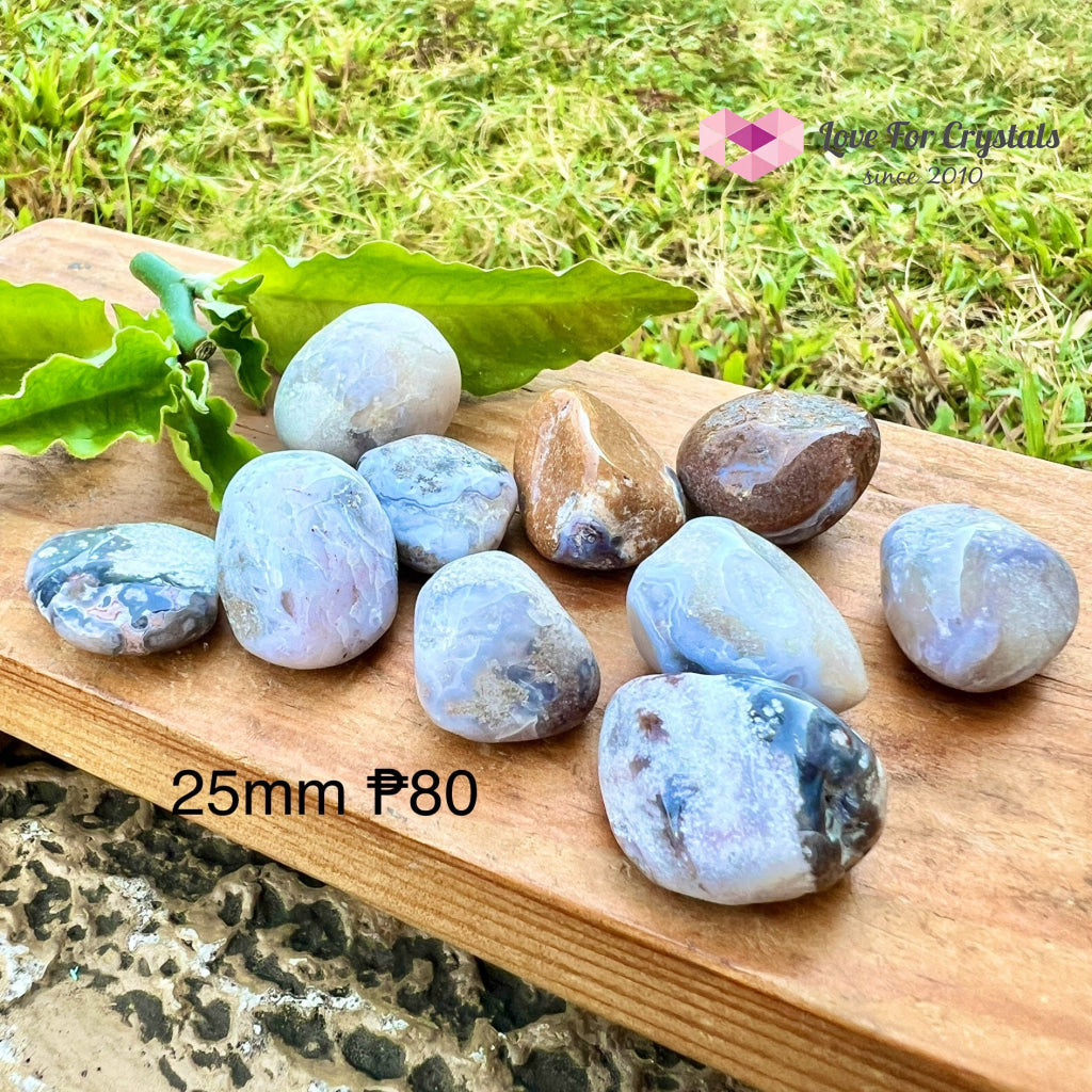 Blue Flower Agate Tumbled