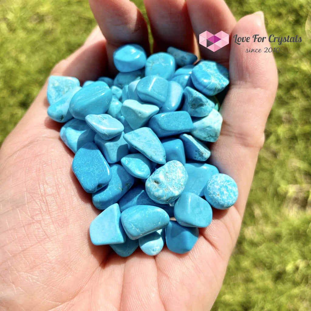 Blue Howlite (Dyed) Chips In A Pouch 100G Tumbled