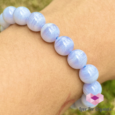 Blue Lace Agate 8Mm (Peace And Calm) Bracelet