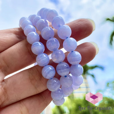 Blue Lace Agate 8Mm (Peace And Calm) Bracelet