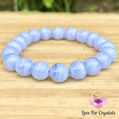 Blue Lace Agate 8Mm (Peace And Calm) Bracelet