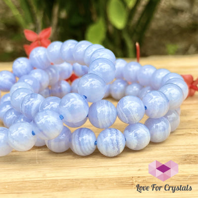 Blue Lace Agate 8Mm (Peace And Calm) Bracelet