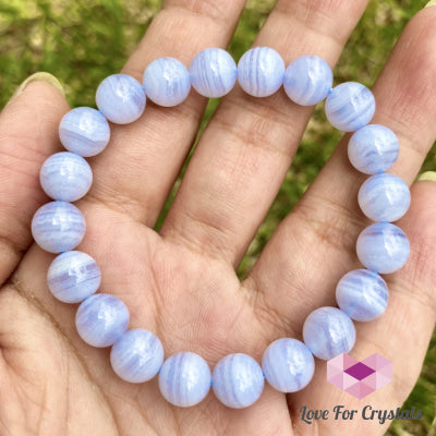 Blue Lace Agate 8Mm (Peace And Calm) 5.5 Bracelet