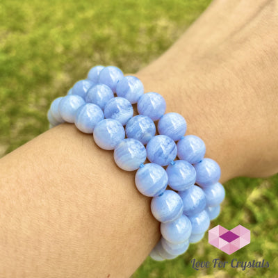 Blue Lace Agate 8Mm (Peace And Calm) Bracelet