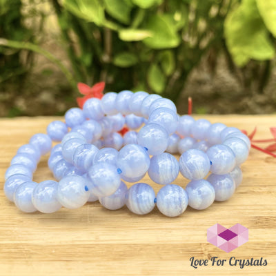 Blue Lace Agate 8Mm (Peace And Calm) Bracelet