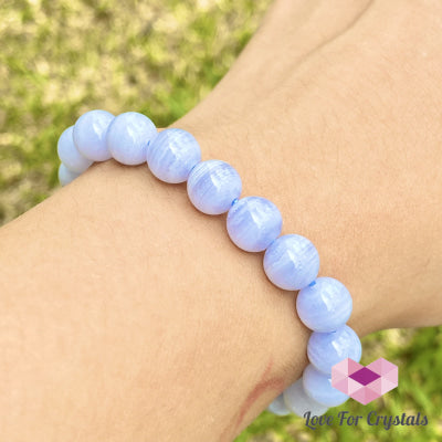 Blue Lace Agate 8Mm (Peace And Calm) Bracelet