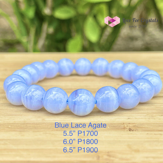 Blue Lace Agate 8Mm (Peace And Calm) Bracelet