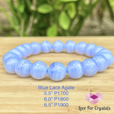 Blue Lace Agate 8Mm (Peace And Calm) Bracelet