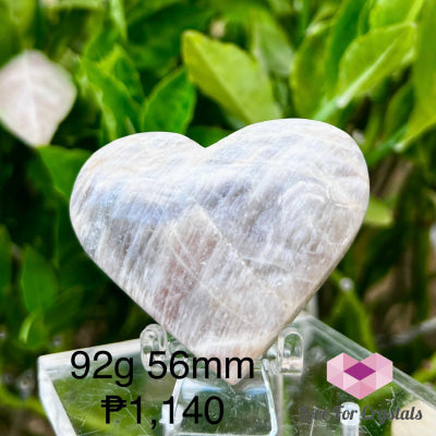 Blue Moonstone Heart 92g 56mm Carved crystals