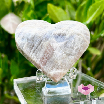 Blue Moonstone Heart 92g 56mm Carved crystals