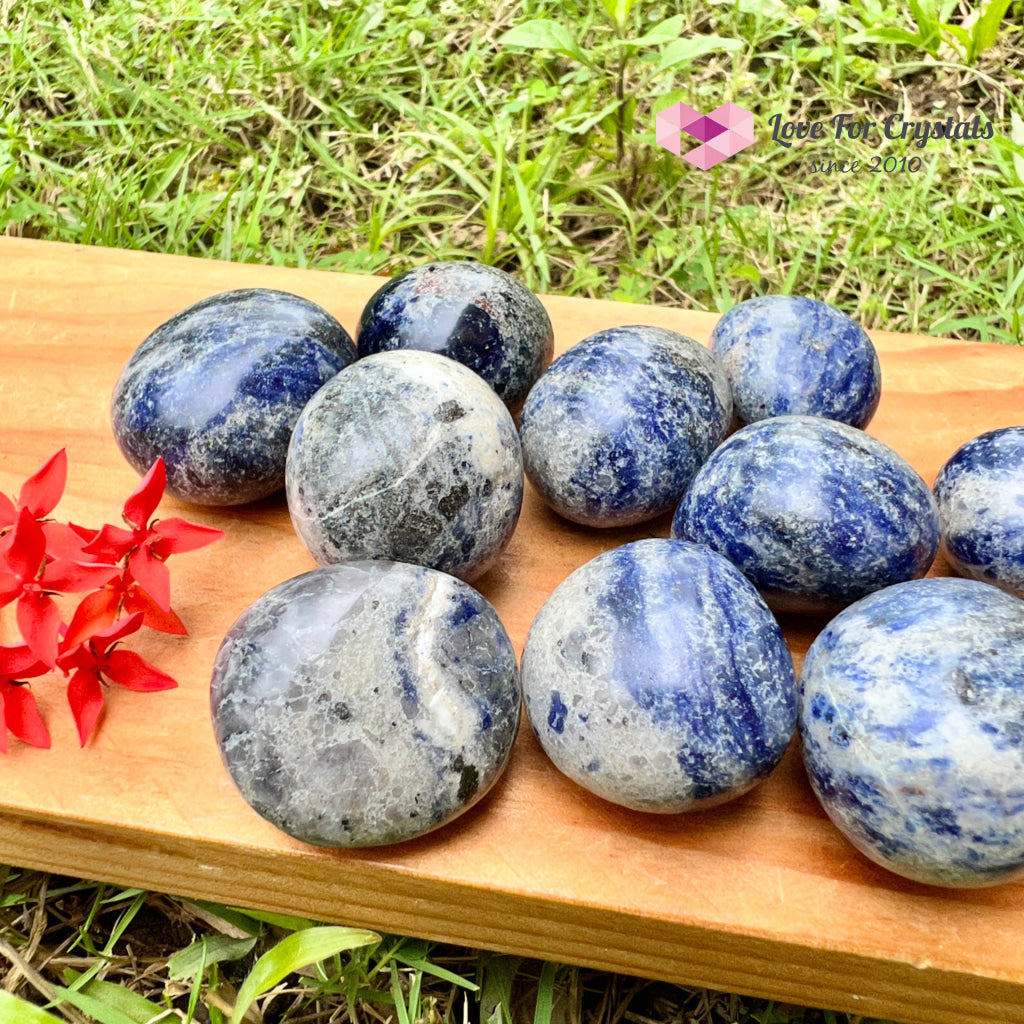 Blue Sodalite Pebbles Tumbled