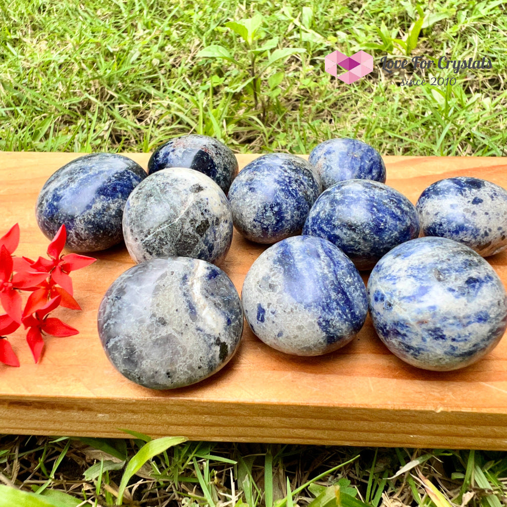 Blue Sodalite Pebbles Tumbled