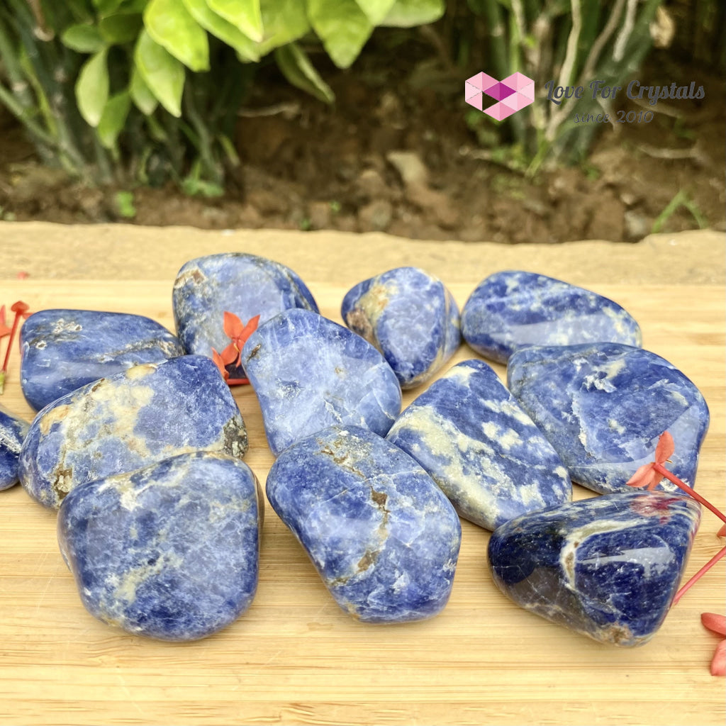 Blue Sodalite Tumbled Stones (Brazil)