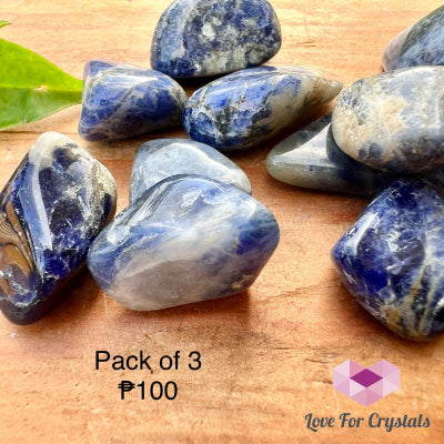 Blue Sodalite Tumbled Stones (Brazil)