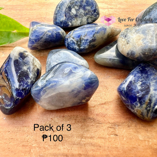 Blue Sodalite Tumbled Stones (Brazil)