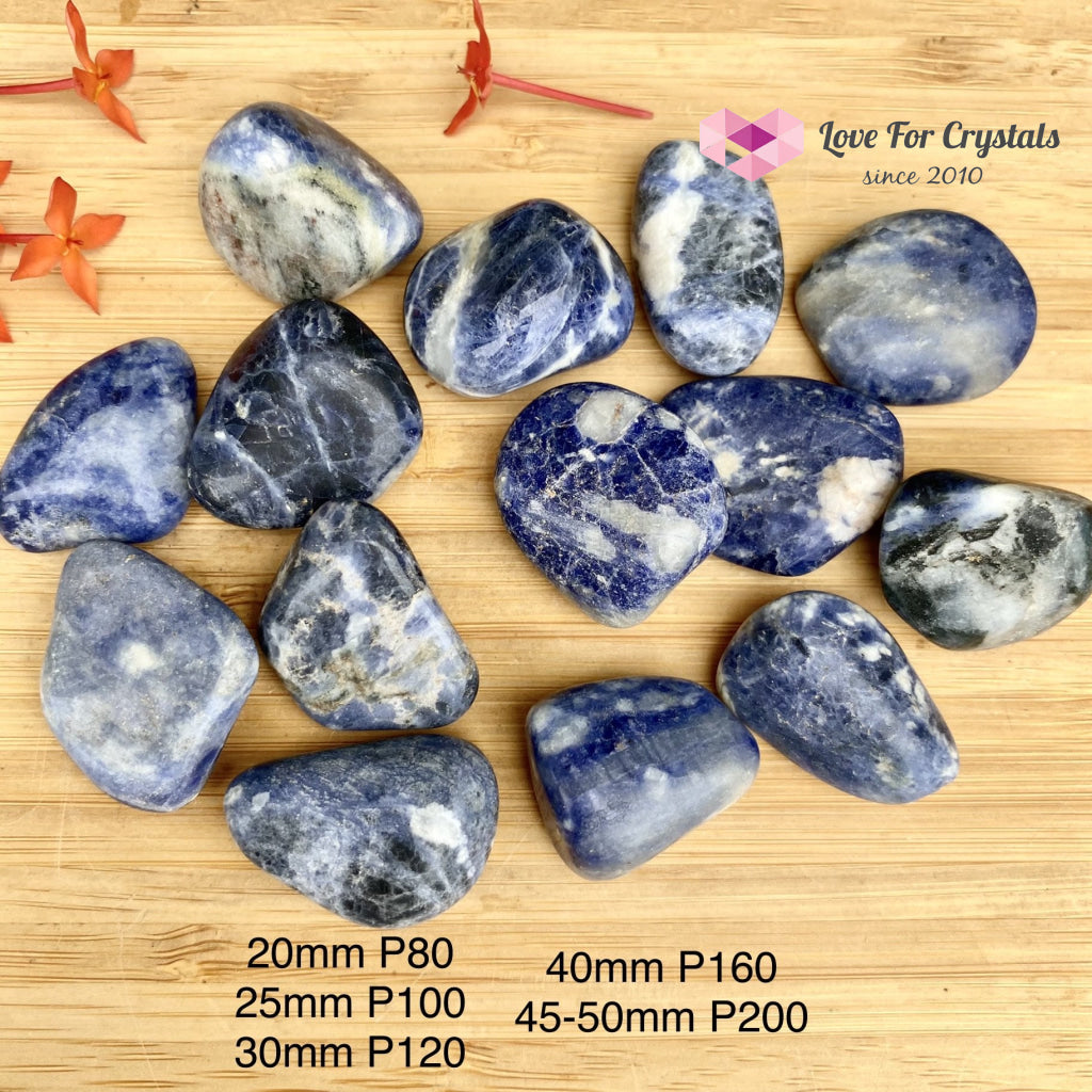 Blue Sodalite Tumbled Stones (Brazil)