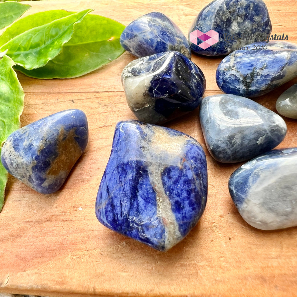 Blue Sodalite Tumbled Stones (Brazil)