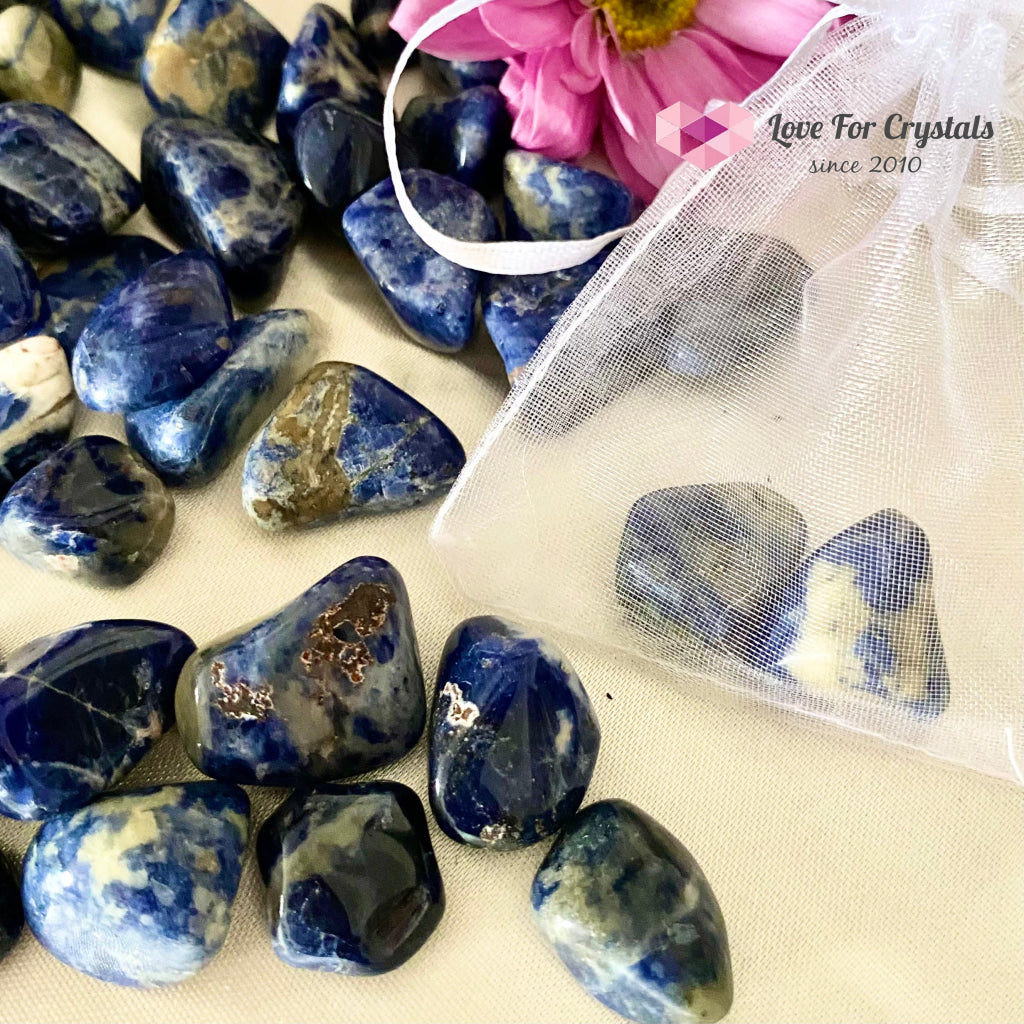 Blue Sodalite Tumbled Stones (Brazil)