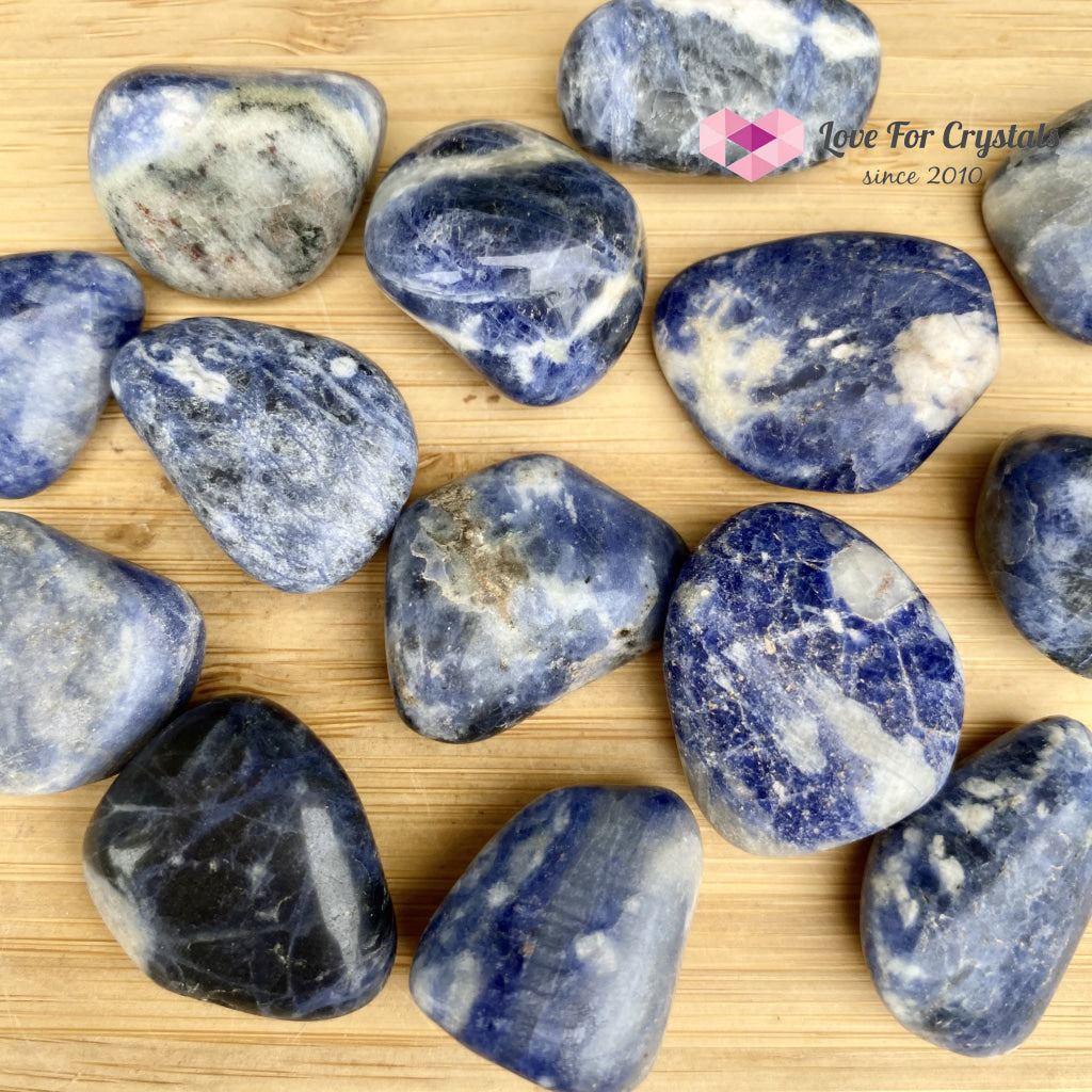 Blue Sodalite Tumbled Stones (Brazil)