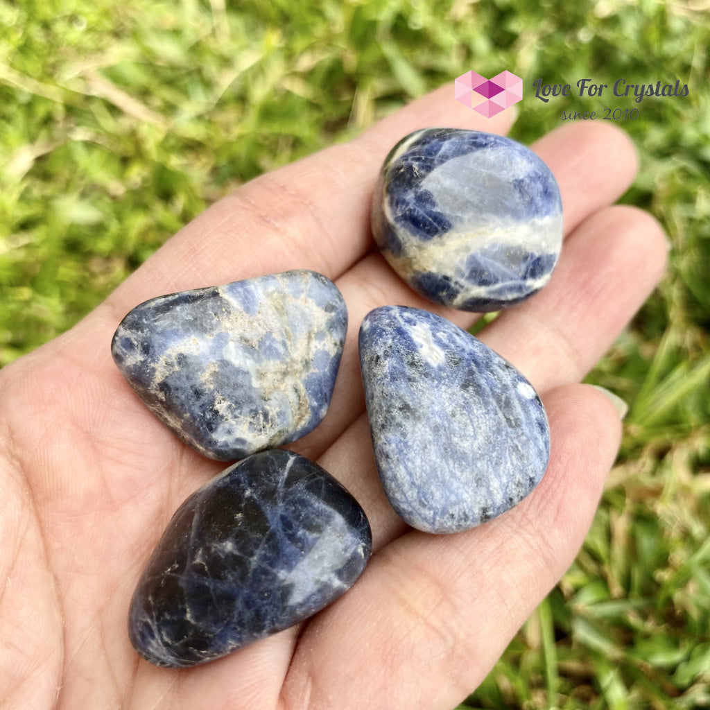 Blue Sodalite Tumbled Stones (Brazil) 40Mm (Per Piece)