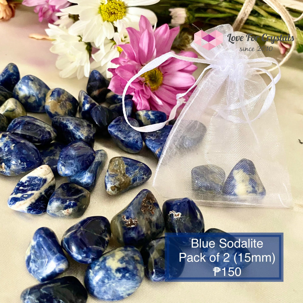 Blue Sodalite Tumbled Stones (Brazil)