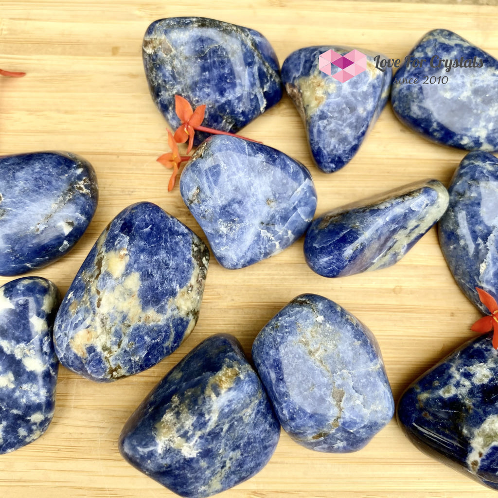 Blue Sodalite Tumbled Stones (Brazil)