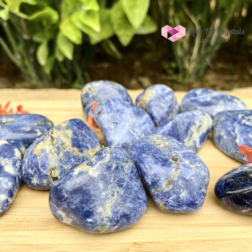 Blue Sodalite Tumbled Stones (Brazil)