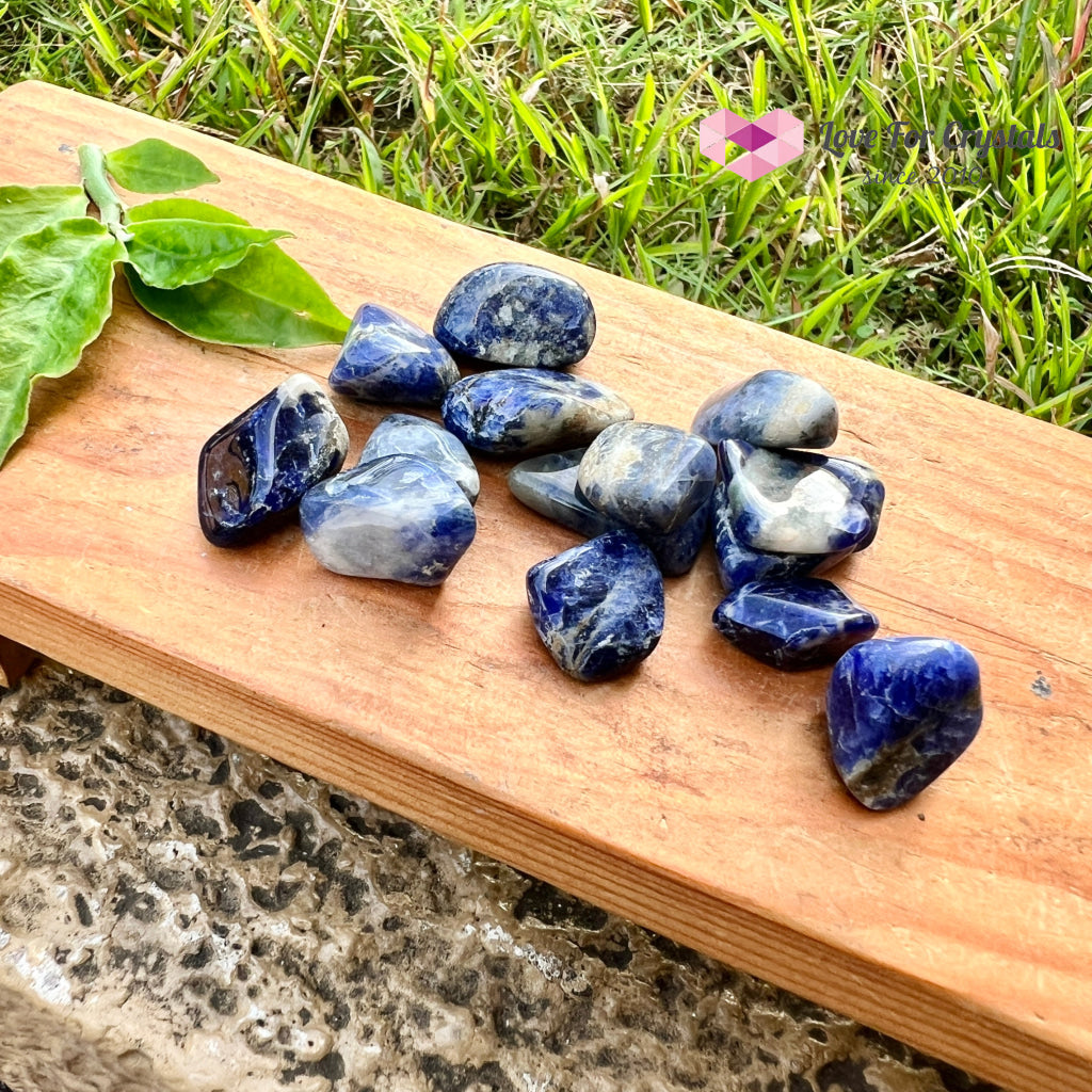 Blue Sodalite Tumbled Stones (Brazil)