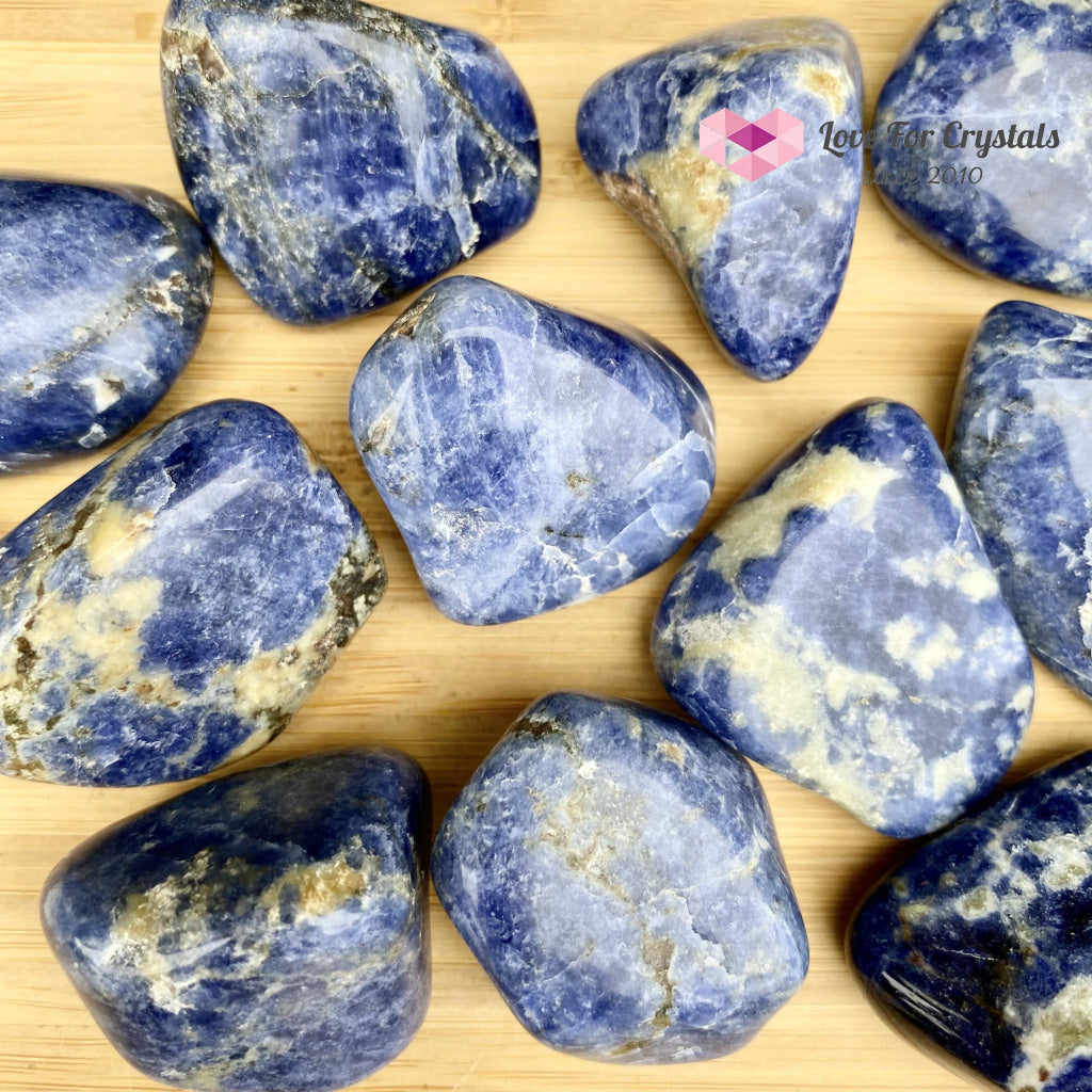 Blue Sodalite Tumbled Stones (Brazil)
