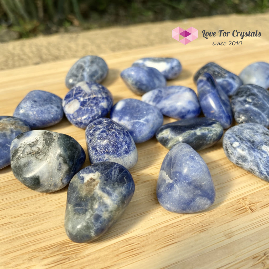 Blue Sodalite Tumbled Stones (Brazil)