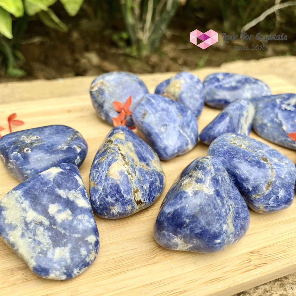 Blue Sodalite Tumbled Stones (Brazil)