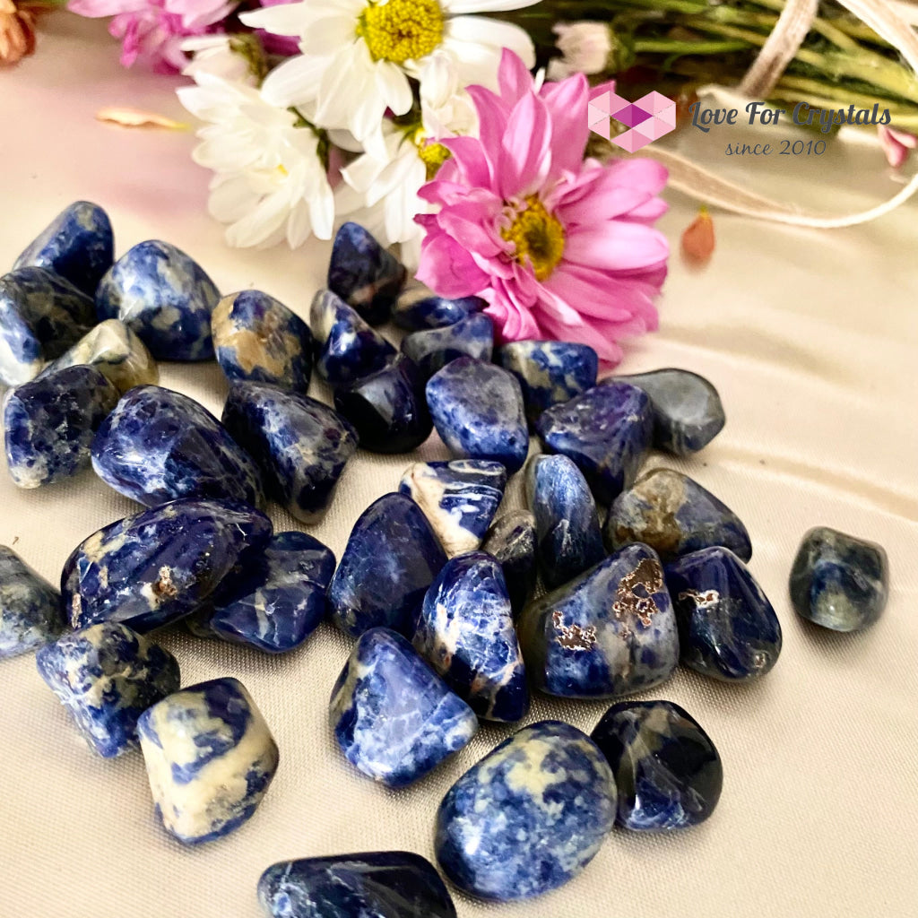 Blue Sodalite Tumbled Stones (Brazil)