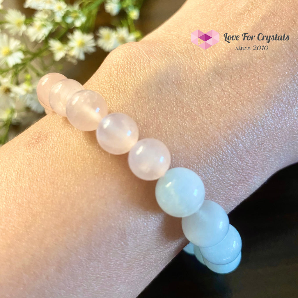 Cancer Zodiac Remedy Bracelet (Moonstone & Rose Quartz) Enhancement Series 6 (Medium)