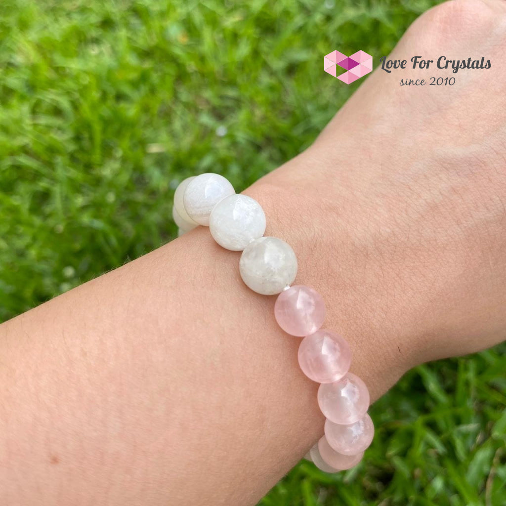 Cancer Zodiac Remedy Bracelet (Moonstone & Rose Quartz)