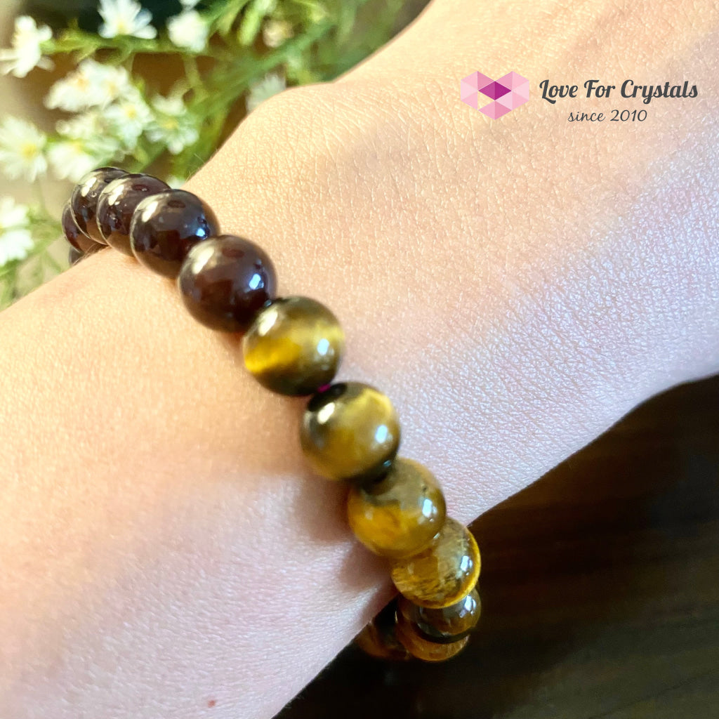 Capricorn Zodiac Remedy Bracelet (Tigers Eye & Garnet) 6 (Medium)