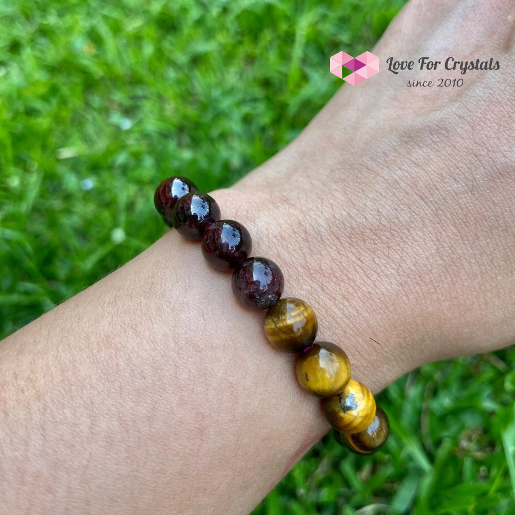Capricorn Zodiac Remedy Bracelet (Tigers Eye & Garnet)