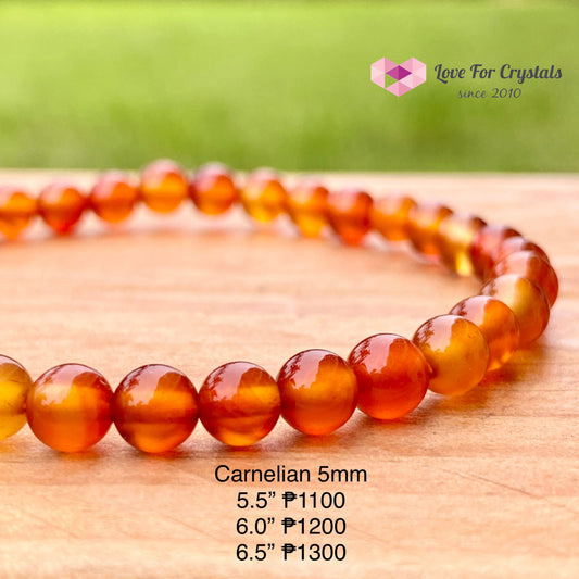Carnelian 5Mm Bracelet