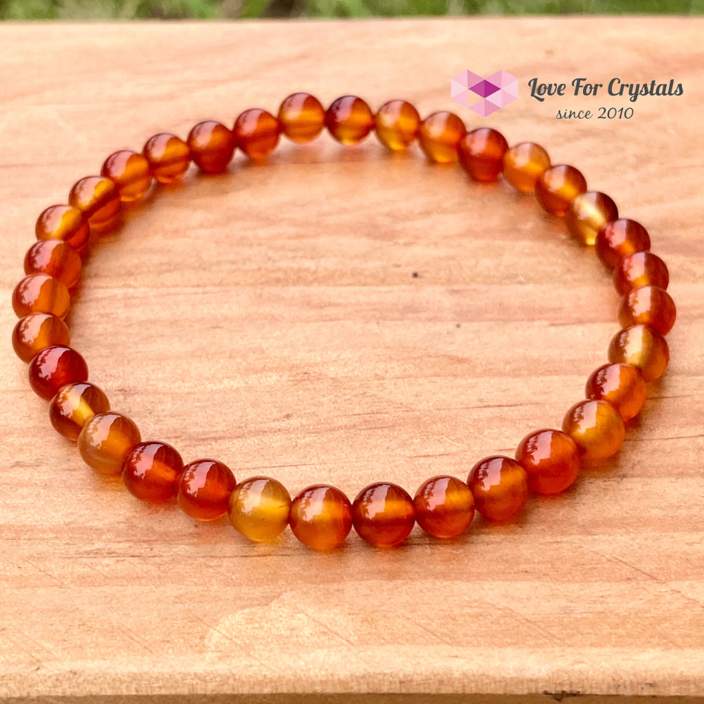 Carnelian 5Mm Bracelet 6.5